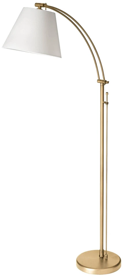 Dainolite Felix 61" Aged Brass Metal Adjustable Arm Task Floor Lamp - Image 1 of 1