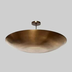 6 Light Elegant Ceiling Flush mount Light, Pendant Mid Century Modern Raw Brass - Picture 1 of 4