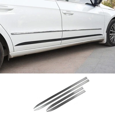 Tira protectora de carrocería de puerta lateral de acero de fibra de carbono para Volkswagen CC 13-17 Foto 1 de 4