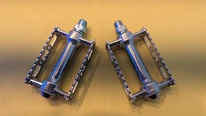 MKS Sylvan Flat Touring Pedals 2 Sided Silver - Picture 1 of 3