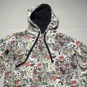 Volcom Ryan Sheckler Lil Monsters Zip Up Fleece Hoodie Size L Youth Vintage - Picture 1 of 10
