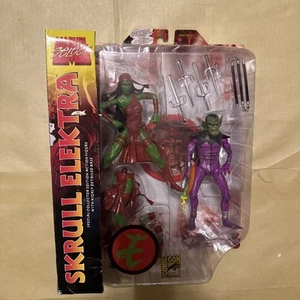 Marvel Diamond Select Skrull Elektra and Skrull Action Figure 2 Pack 2008 NIB - Picture 1 of 10