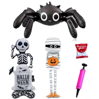 Juego de globos de Halloween - 58 pulgadas araña Halloween globos de aluminio, 79 pulgadas mamá... Foto 1 de 4