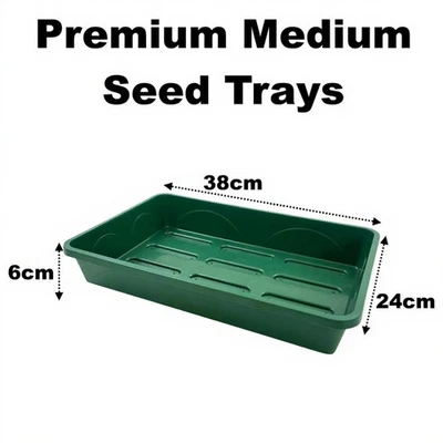 Medium Premium 38cm Solid Seed Tray With Drainage Holes Strong Long Life - Image 1 of 4