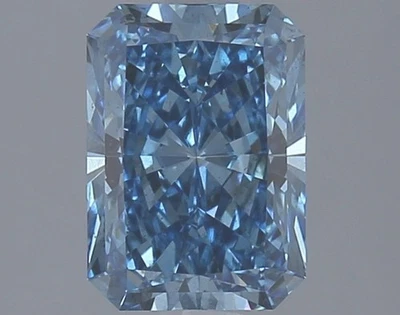 Radiant Cut 2.00 Ct Fancy Vivid Blue VS2 IGI Certified Lab Grown CVD Diamond - Image 1 of 4