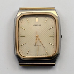 Vintage Seiko Dolce 7741-5130 Silver Gold Tungsten Men's Quartz Watch JAPAN Junk - Picture 1 of 7