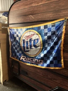 2002 Miller Lite Racing Flag 57x34 Inches - Picture 1 of 10