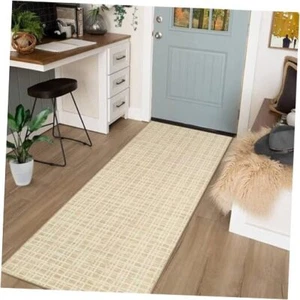 COZYLOOM Area Rug 2x6 Modern Runner Rug Abstract Entryway 2 x 6 FT Yellow - Picture 1 of 8