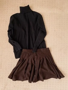 Zara Niñas Otoño Invierno Cuadros Falda y Suéter Conjunto Talla 11 12 Años - Imagen 1 de 6