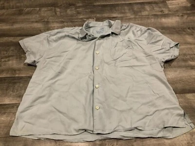 Camisa de seda para hombre Tommy Bahama ajuste original 100 % seda XXL 2XL usada en excelente estado azul claro Foto 1 de 4