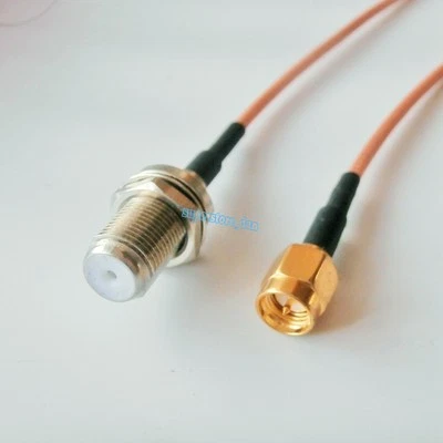 30cm 12inch RG316 cable F female to SMA male plug RF Coax jumper pigtail - Image 1 of 4