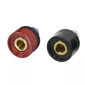 TIG Welding Cable Panel Socket Dinse Quick Fitting Red & Black DKZ10-25 2pk - Picture 1 of 10
