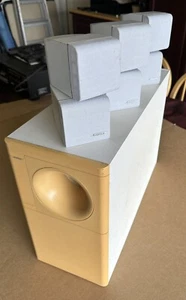 Bose Acoustimass 7 Home Theatre Speaker System With 3 Double Cube Speakers White - Picture 1 of 13