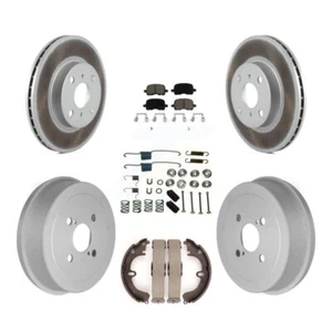 Front Rear Coated Disc Brake Rotor Ceramic Pad Drum Kit (7Pc) For Toyota Corolla - Picture 1 of 10