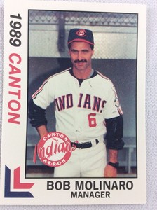 1989 Canton-Akron Indians-Eastern League-BEST Baseball Card-Bob Molinaro