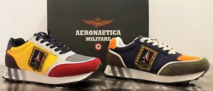 AIR MILITARY Men's 231sc237ct3098 Yellow 94385 Blue Sneakers 94387 - Picture 1 of 15