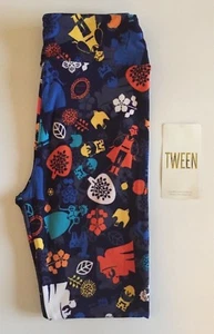 NWT LuLaRoe Disney Tween SNOW WHITE Icon NAVY BLUE Leggings UNICORN - Picture 1 of 2