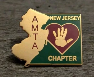 AMTA American Massage Therapy Association New Jersey Kapitel Anstecknadel - Bild 1 von 4