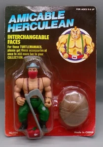 vintage 1990s AMICABLE HERCULEAN bootleg TMNT figure SEALED KO Turtle Cowboy !!! - Picture 1 of 8