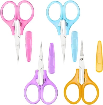 Mini Schere,4 Stück Kleine Schere Set,Kinderscheren Bunte Edelstahl Handwerk Sch - Bild 1 von 4