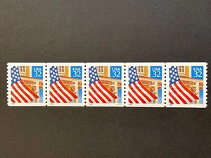 US PNC5 32c bandera sobre porche sello Sc# 2914 placa S11111 MNH - Imagen 1 de 2