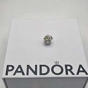 Genuine Pandora August Birthday Blooms Peridot Charm ALE 925 #790580PE - Picture 1 of 3