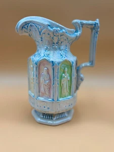 Vintage Apostle Jug Water Wine Pitcher Gothic Architectural Niches Colorful - Picture 1 of 5