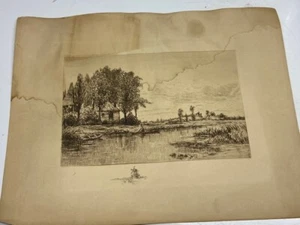 Ernest C. Rost ? Etching Albert Fries 1895 New York - Picture 1 of 3