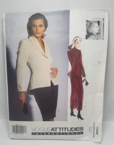 UNCUT Vogue Attitudes Misses' Jacket & Skirt Sewing Pattern, Sz 6-10, 1048 - Picture 1 of 2