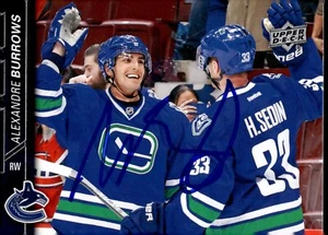 Alexandre Burrows - Signed 2015-16 Upper Deck Series 1 Card #180 - Canucks - Picture 1 of 2