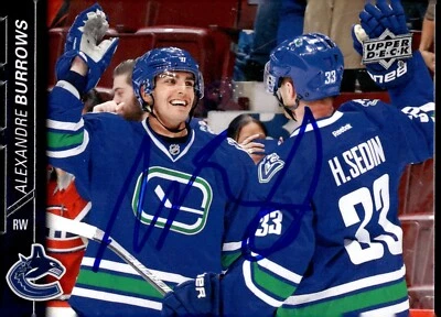 Alexandre Burrows - Signed 2015-16 Upper Deck Series 1 Card #180 - Canucks - Image 1 of 2