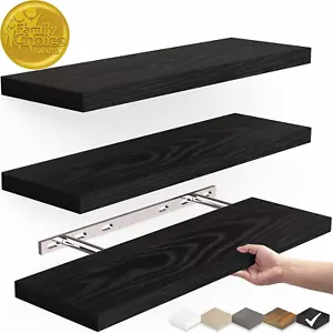 Floating Shelves for Wall, Wall Mounted Rustic Wood Shelves for Bathroom, Bedroo - Picture 1 of 12