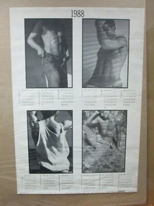 Men model Andre Fiset Vintage Poster Hot guy 1987 model Calendar Inv#4382 - Picture 1 of 5