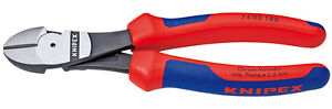 Knipex 74 02 200 8" High Leverage Diagonal Cutters With Comfort Grip