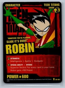 Teen Titans CCG Robin #CH-001 Red-Holo - casi nuevo-como nuevo *tarjetas de texto* - Imagen 1 de 2