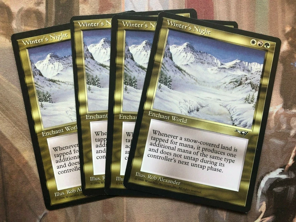 WINTER'S NIGHT Rare RESERVED LIST Alliances Snow-covered Enchantment x4 Cards NM - Image 1 of 3