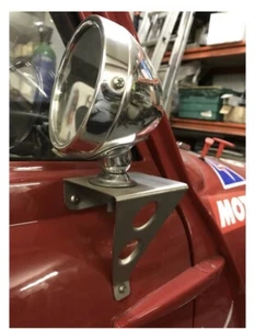 Classic Mini Edelstahl Spiegelhalterungen Race Paar inklusive Spiegel - Bild 1 von 11