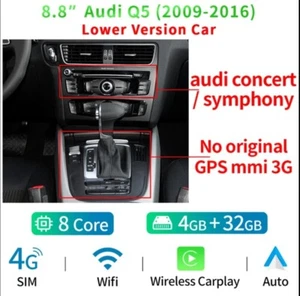 RADIO 2 DIN 8.8" PARA AUDI Q5 ANDROID BLUETOOTH USB GPS NAVEGADOR WI-FI 4G 4/32 - Imagen 1 de 8