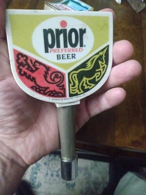 Vintage Prior Preferred Beer Tap Handle Philadelphia Heavy Tap 8 In - Image 1 of 4