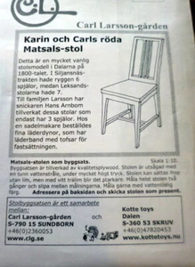 RARE Carl Larsson Swedish Furniture Kit Dollhouse 1:10 NIP - Picture 1 of 1