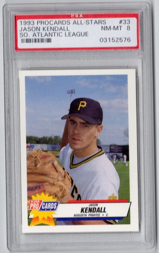 Fleer Procards South Atlantic League All-Stars 1993 #33 Jason Kendall PSA 8 Foto 1 de 1
