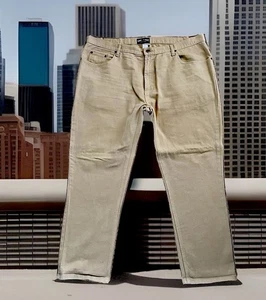 AMERICAN EAGLE OUTFITTERS SLIM FIT DENIM JEANS KHAKI-BEIGE BIG + TALL MENS 42x32 - Picture 1 of 9