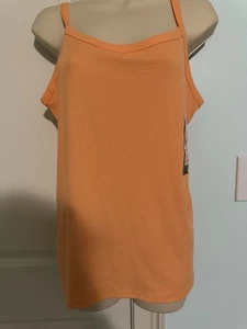 Camiseta sin mangas elástica sin límites Juniors XXL (19) Rib Cami - Jalea de melocotón nueva con etiquetas - Imagen 1 de 5