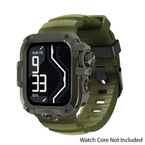 For Apple Watch 49/46/45/44mm Bumper Cover Shockproof Metal Case Silicone Band - Picture 1 of 25