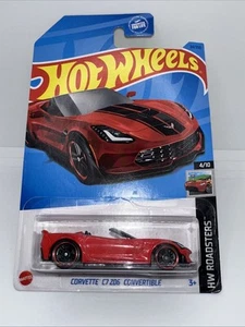 2023 Hot Wheels HW ROADSTERS 4/10 Corvette C7 Z06 Convertible 34/250 (Red) - Picture 1 of 2