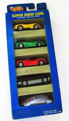 1996 Hot Wheels Super Show Cars Gift Pack sp7 NEW Viper Jag XJ220 Avus Quattro + - Image 1 of 2