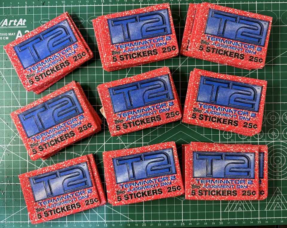 Lot of 47 - factory sealed - Terminator 2 - 1991 TOPPS Sticker Wax Packs - Image 1 of 1