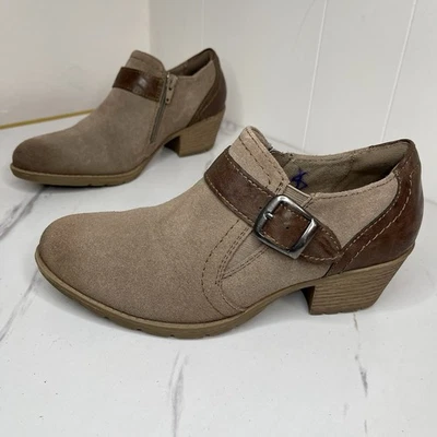 Botines Earth Origins para mujer Oakland Eddie gamuza envejecida topo talla 8M Foto 1 de 4