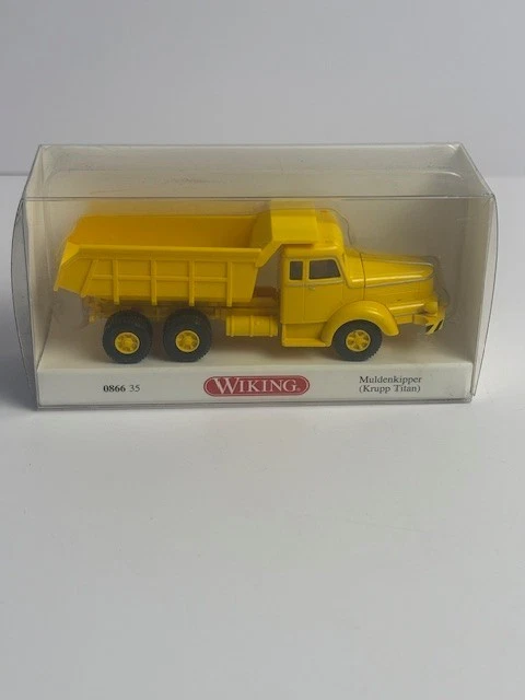 1:87 Wiking 086635 Muldenkipper Krupp Titan signalgelb #5266 NW/BX  - Image 1 of 1