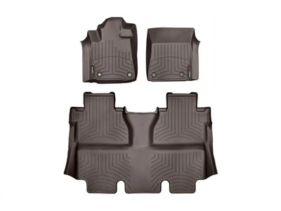 WeatherTech Floorliner для 2014-2021 Toyota Tundra - 1-й и 2-й ряд, какао - Изображение 1 из 4